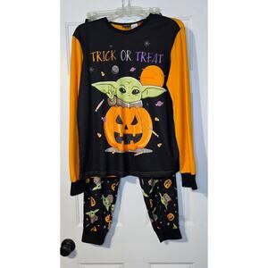 Halloween Pajama Set Star Wars The Mandalorian Yoda‎ Adult Unisex Size Small